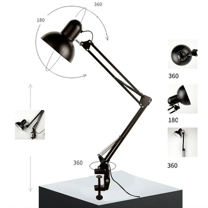 Lampe de bureau pliable à clipser